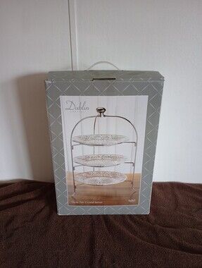 Godinger 3 Tiered 12 " Platter Stand - Dublin Crystal